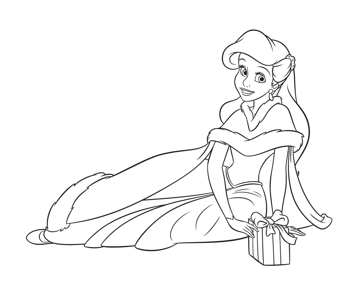 Disney Princess Christmas Coloring Pages 1193x961 Disney Princess Christmas Coloring Pages