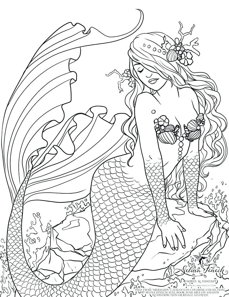 Ariel Color Pages Simple Mermaid Pictures To Color Little Coloring 736x951 Ariel Color Pages Simple Mermaid Pictures To Color Little Coloring