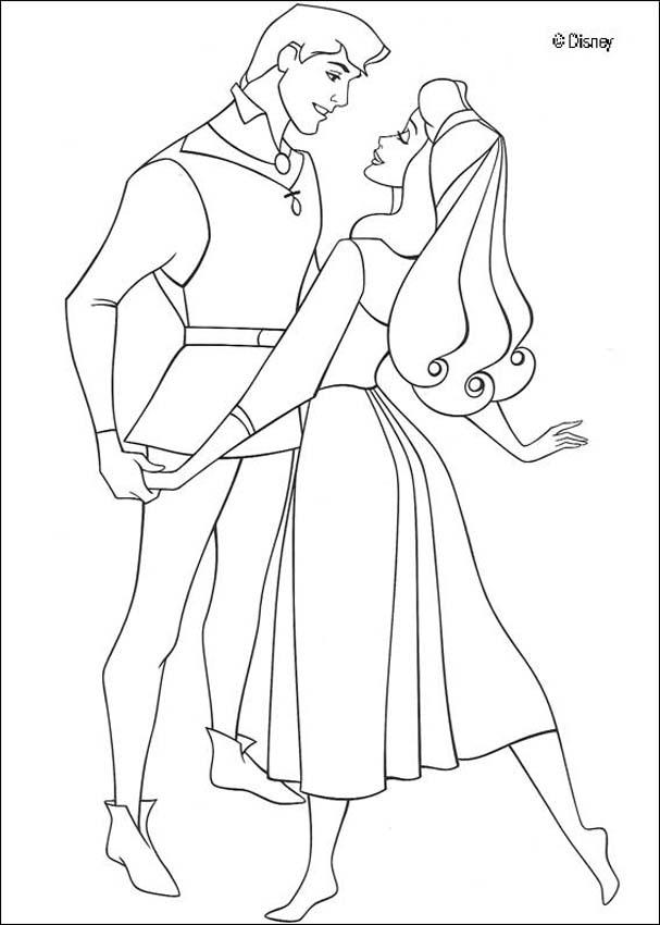 Princess Aurora Dancing Coloring Pages 607x850 Princess Aurora Dancing Coloring Pages