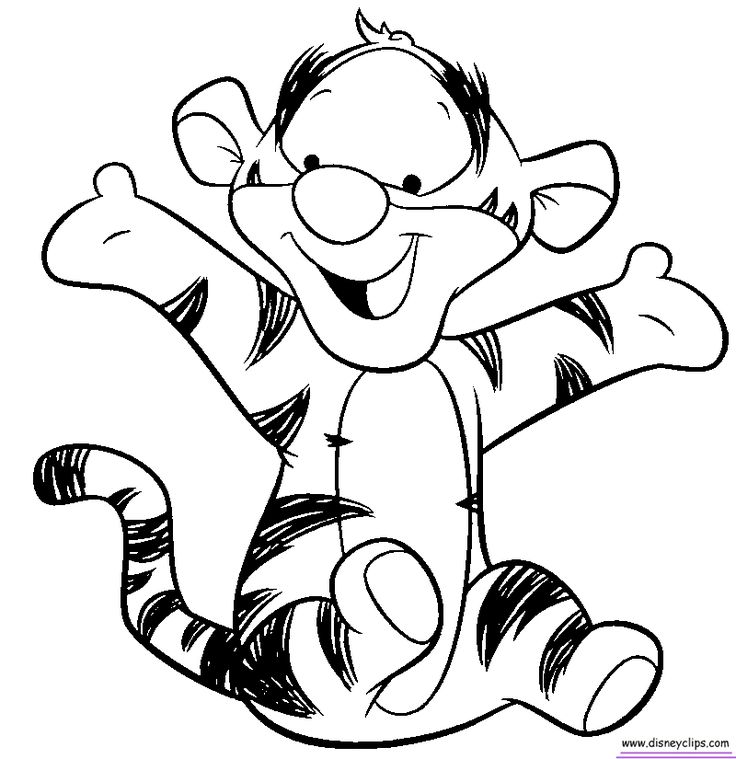 Baby Winnie The Pooh And Tigger Coloring Pages 736x759 Baby Winnie The Pooh And Tigger Coloring Pages