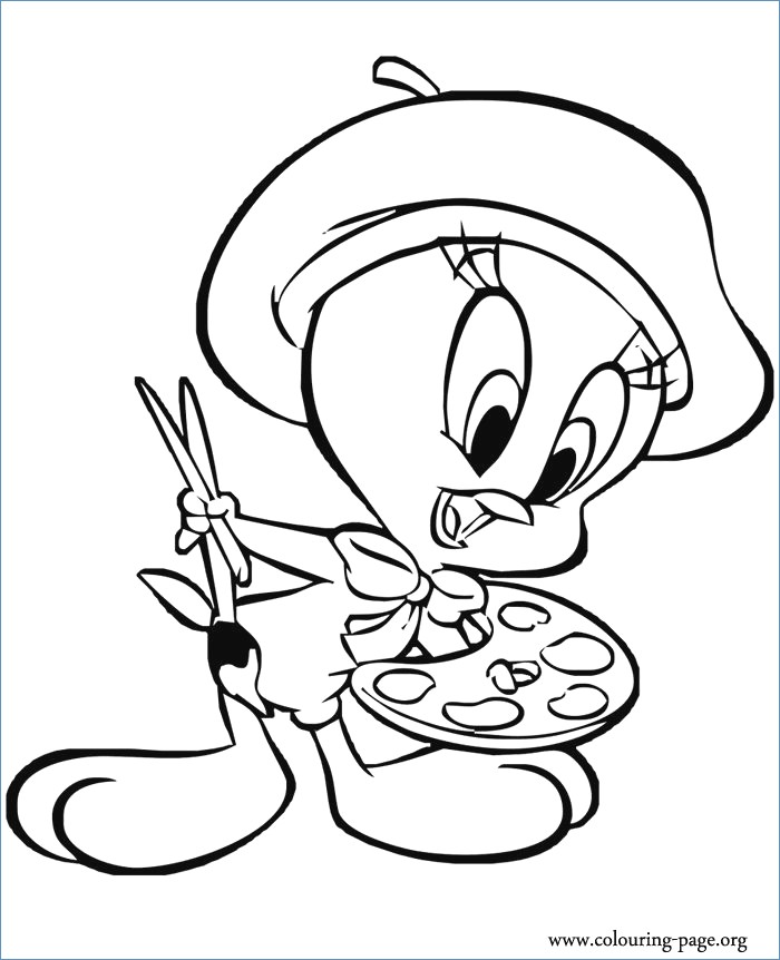 Tweety On The Beach Vacation Disney Summer Coloring Pages 700x862 Tweety On The Beach Vacation Disney Summer Coloring Pages