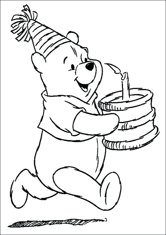 Winnie The Pooh Free Coloring Pages Pooh Birthday Coloring Page 560x792 Winnie The Pooh Free Coloring Pages Pooh Birthday Coloring Page