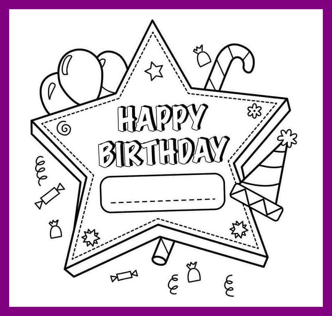 Awesome Printable Happy Birthday Coloring Pages Pics For Disney 1058x1006 Awesome Printable Happy Birthday Coloring Pages Pics For Disney