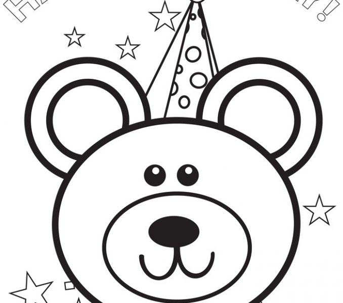 Birthday Pictures To Colour Free Printable Happy Birthday Coloring 678x600 Birthday Pictures To Colour Free Printable Happy Birthday Coloring