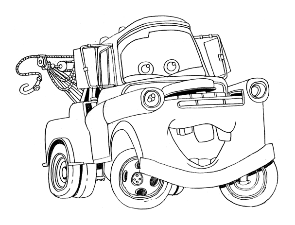 607x463 Disney Cars 2 Coloring Pages Free Printable Disney Cars Tow