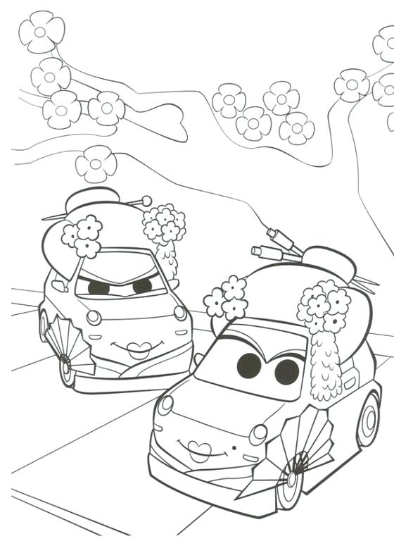 560x768 Cars 2 Coloring Pages