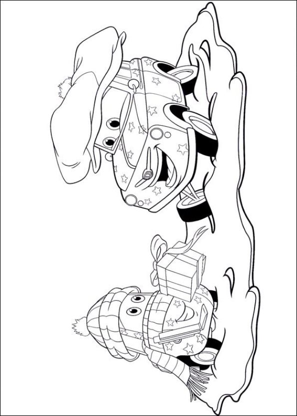 Kids N 5 Coloring Pages Of Cars Christmas 595x834 Kids N 5 Coloring Pages Of Cars Christmas