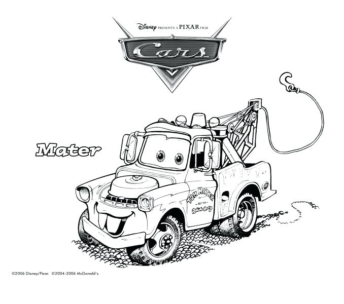 678x600 Tow Mater Coloring Pages Tow Mater Cars Coloring Pages Tow Mater