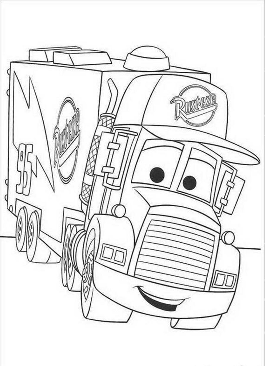 Download And Print Coloring Pages For Mack The Truck Disney Cars 900x1240 Download And Print Coloring Pages For Mack The Truck Disney Cars