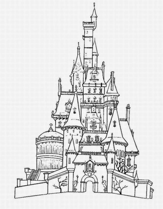 663x851 Disney Castle Coloring Pages