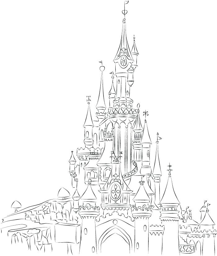 700x825 Disney Castle Coloring Pages Castle Line Art By On Disney Princess