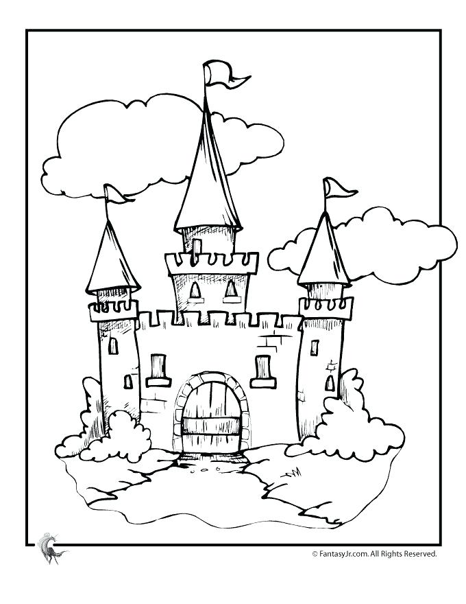 680x880 Disney Castle Coloring Pages Printable Drawn Palace