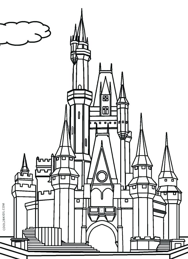654x900 Disney Castle Coloring Pages Printable Page Fuhrer Von