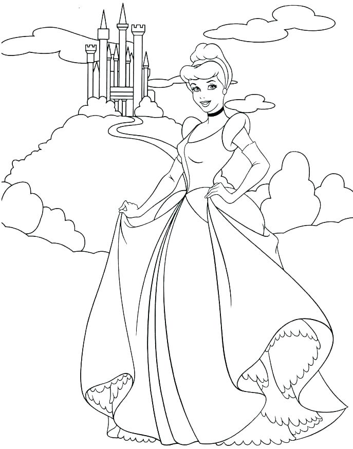 687x874 Printable Cinderella Coloring Pages Free Printable Coloring Pages