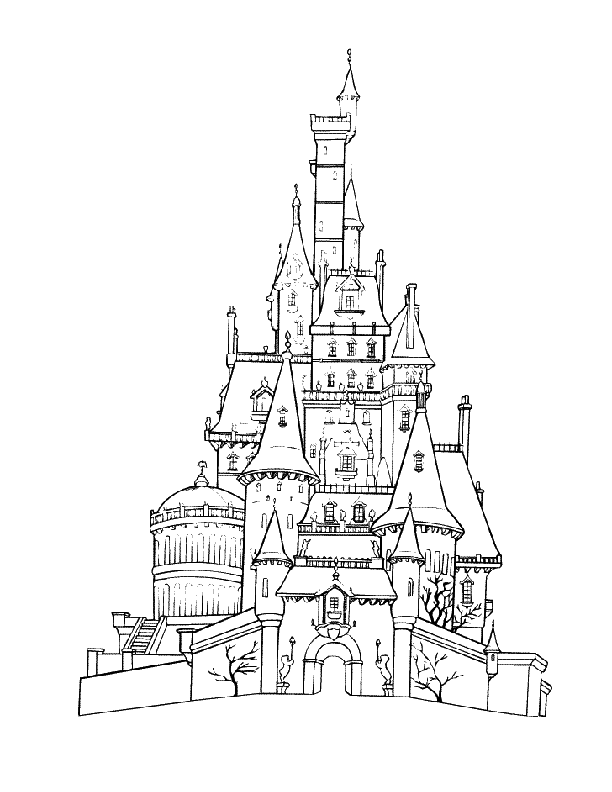 612x792 Disneyland Castle Coloring Pages 06 Places To Visit