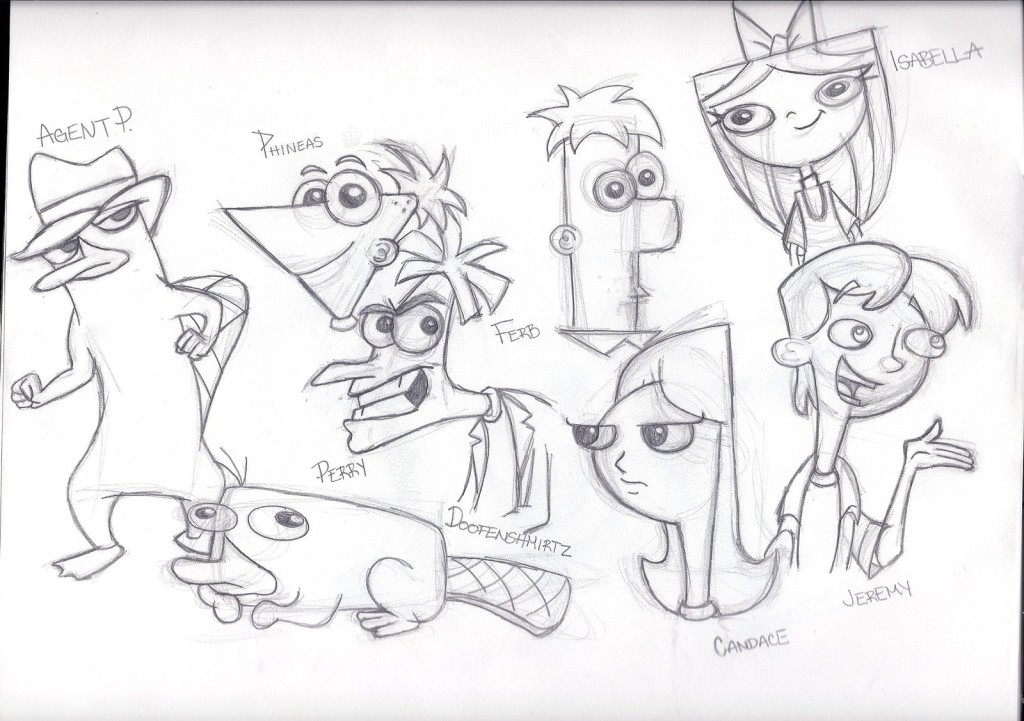 1024x721 Free Printable Phineas And Ferb Coloring Pages For Kids