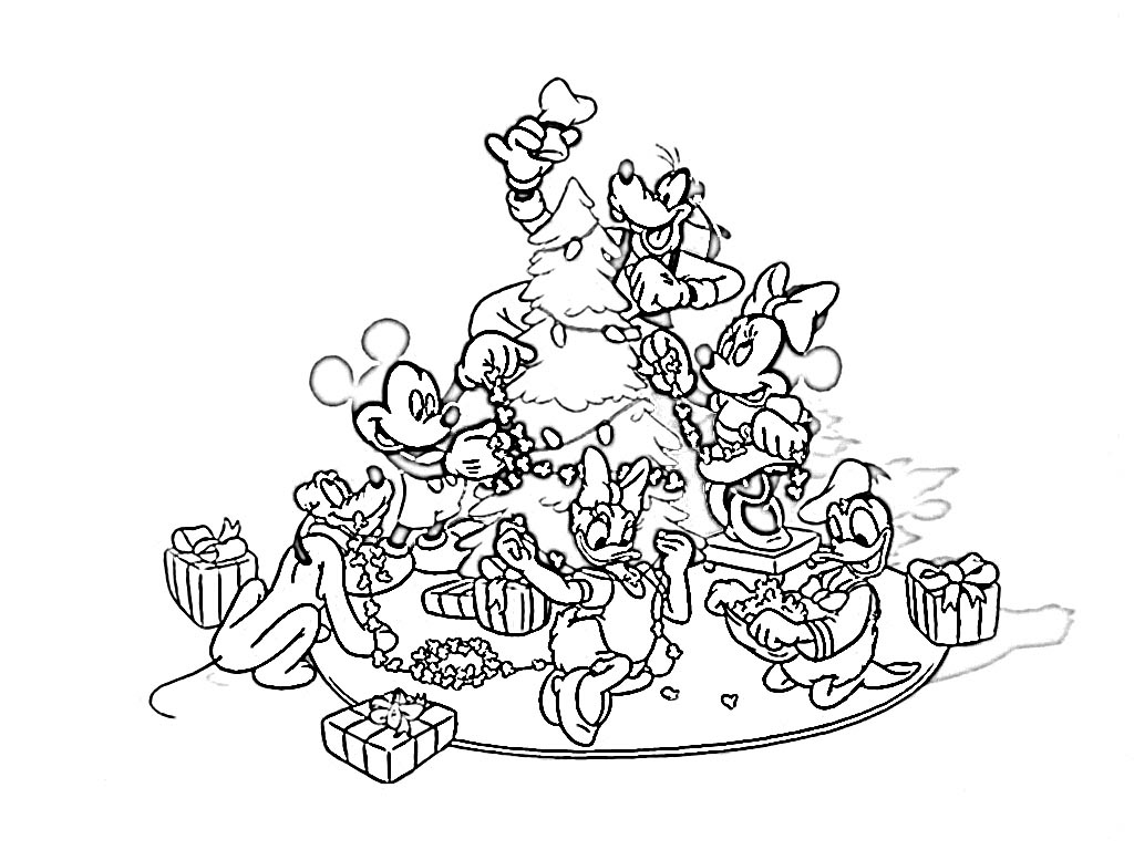 Disney Christmas Coloring Pages For Kids