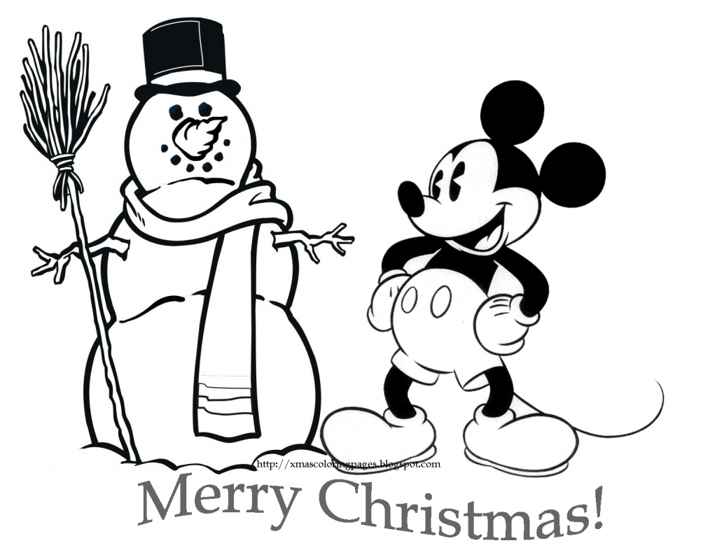 Coloring Pages Free Disney Christmas Printable On Mickey Mouse 1024x786 Coloring Pages Free Disney Christmas Printable On Mickey Mouse