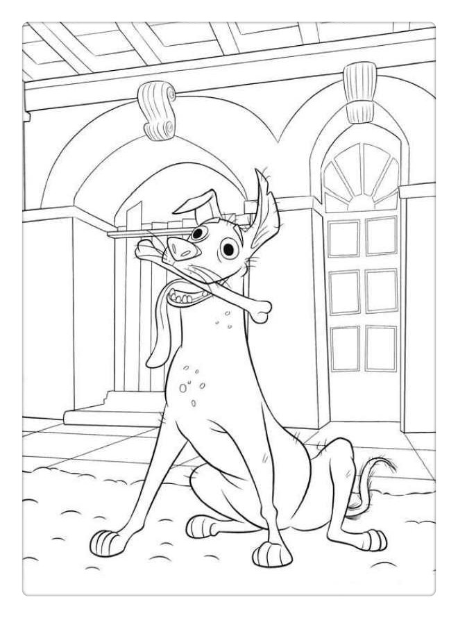 Disney Coco Coloring Pages Dog With A Bone 660x890 Disney Coco Coloring Pages Dog With A Bone