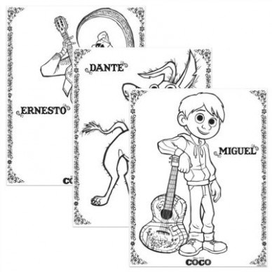 Disney Pixar Coco Coloring Pages 388x388 Disney Pixar Coco Coloring Pages
