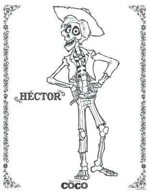 Family Fun Pixar's Coco Coloring Pages Disney 309x400 Family Fun Pixar's Coco Coloring Pages Disney