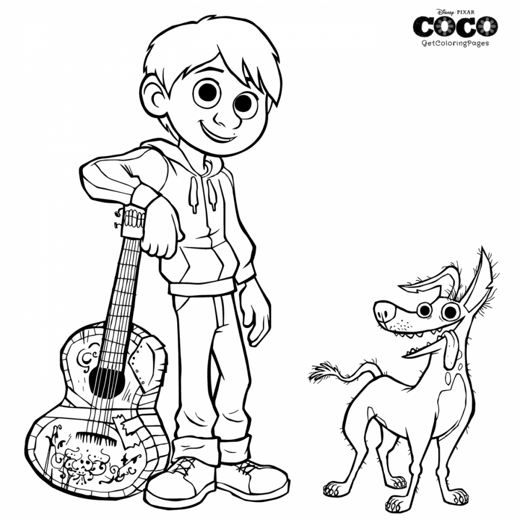 Printable Disney Coco Coloring Pages 1024x1024 Printable Disney Coco Coloring Pages
