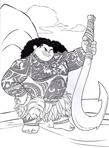 367x500 Nice Ideas Disney Coloring Pages Walt Characters Images Maui Hd
