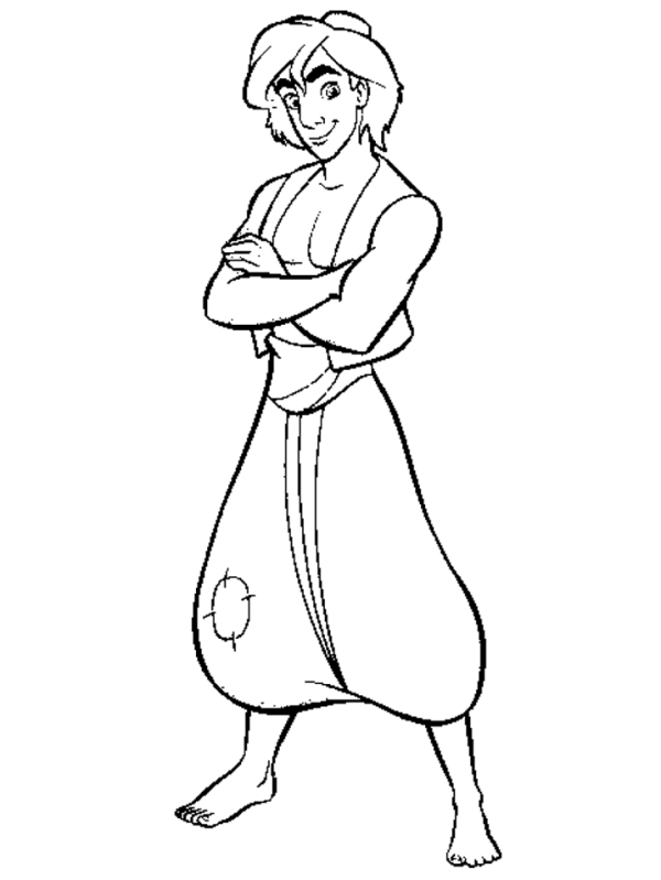 600x799 Aladdin Coloring Pages