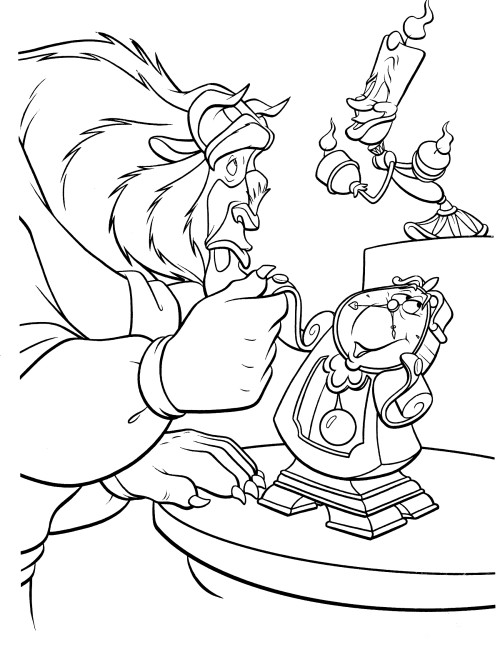 Disney Coloring Pages Beauty And The Beast at GetColorings.com | Free ...