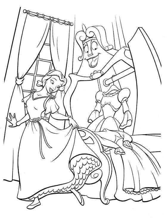 Disney Coloring Pages Beauty And The Beast at GetColorings.com | Free ...