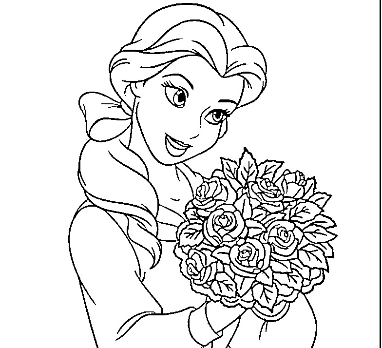 784x714 Belle Coloring Pages The Sun Flower Pages