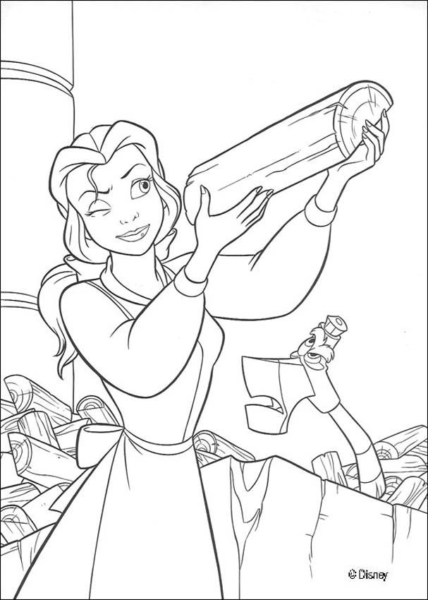 607x850 Beauty And The Beast Coloring Pages