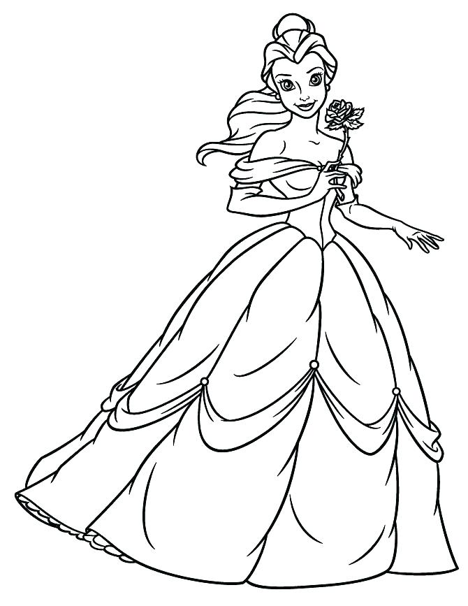 670x867 Disney Belle Coloring Pages Belle Coloring Pages Belle Coloring