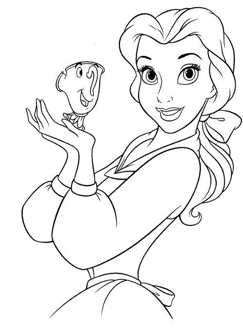 500x688 Disney Belle Coloring Pages Belle Coloring Pages Coloring Book Res
