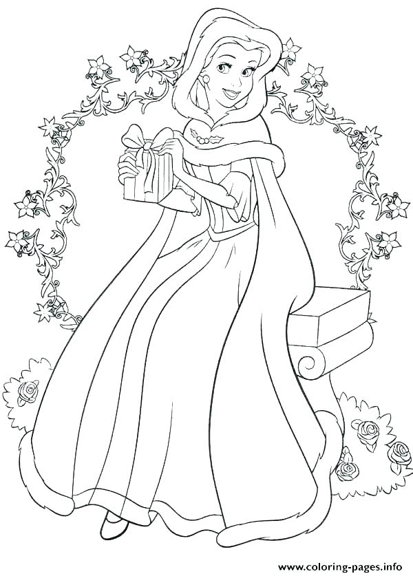 600x837 Disney Princess Belle Coloring Pages