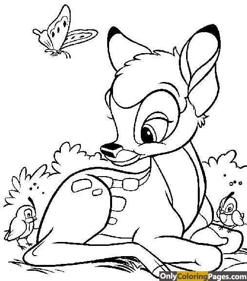 Disney Coloring Pages Bambi Color 507x576 Disney Coloring Pages Bambi Color