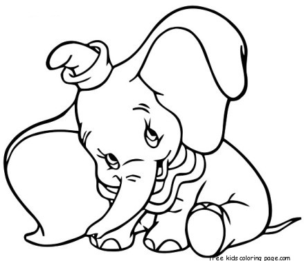 Printable Coloring Pages Dumbo Shy Disney Charactersfree Printable 439x377 Printable Coloring Pages Dumbo Shy Disney Charactersfree Printable