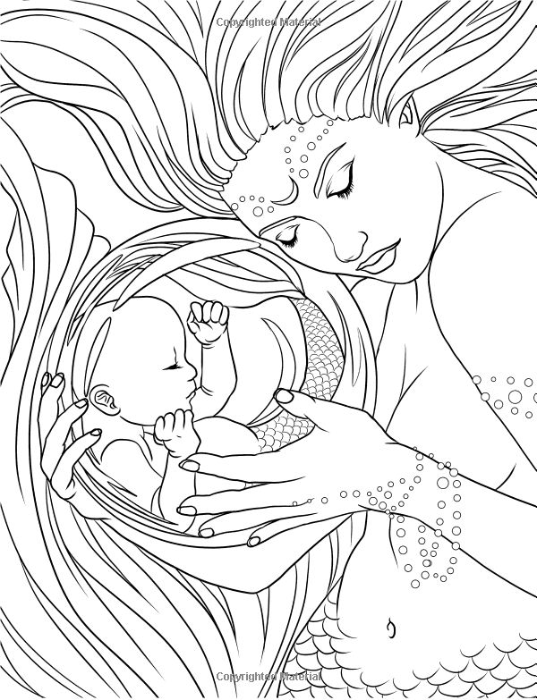 Sensational Inspiration Ideas Mermaid Coloring Pages For Adults 600x783 Sensational Inspiration Ideas Mermaid Coloring Pages For Adults