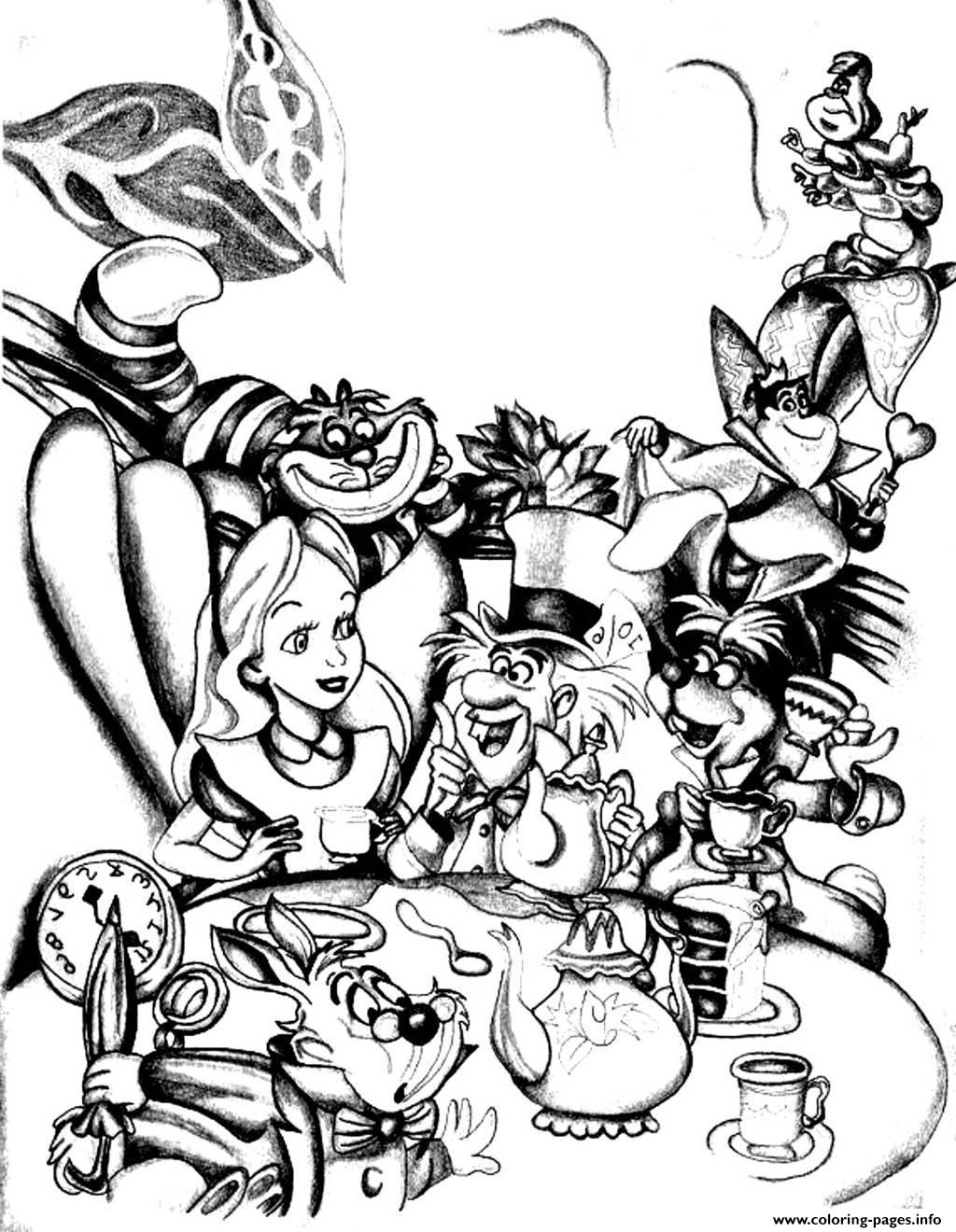 Adult Disney Drawing Alice In Wonderland Coloring Pages Printable 1024x1320 Adult Disney Drawing Alice In Wonderland Coloring Pages Printable