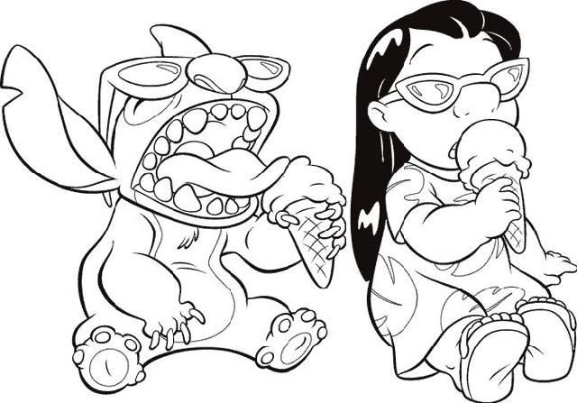 640x447 Lilo Stitch Coloring Pages