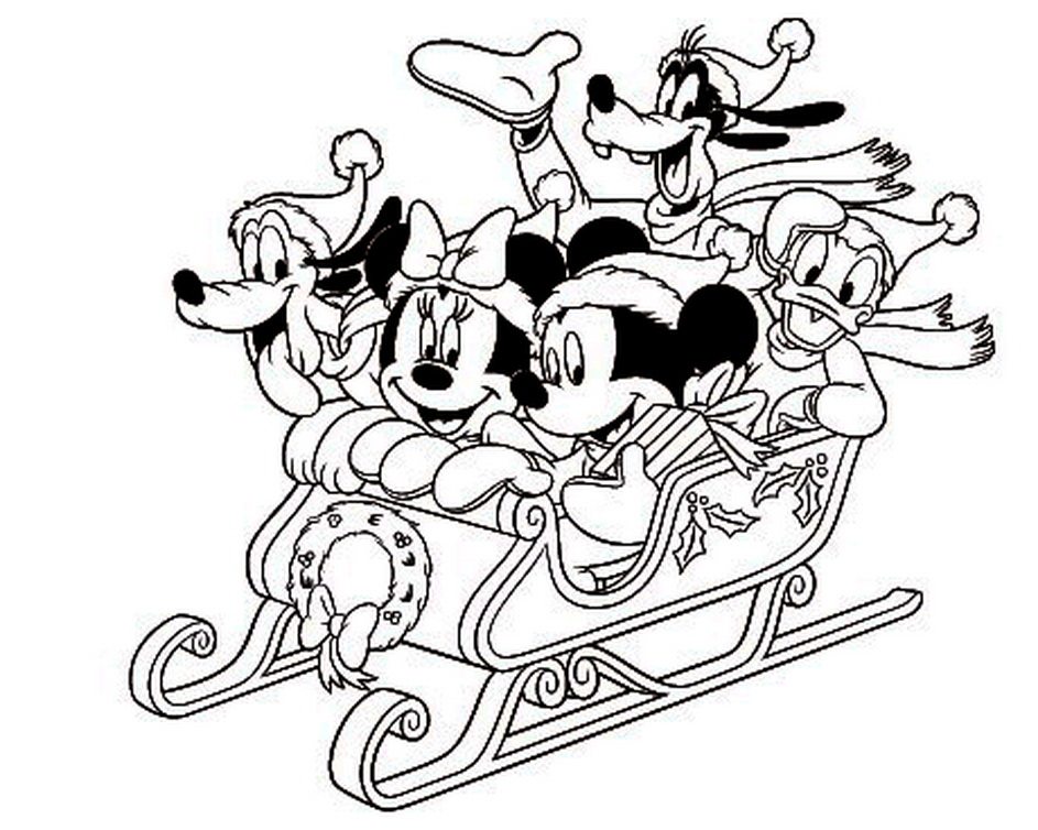 Mickey And Friends In Winter Coloring Page Boys Pages 943x754 Mickey And Friends In Winter Coloring Page Boys Pages