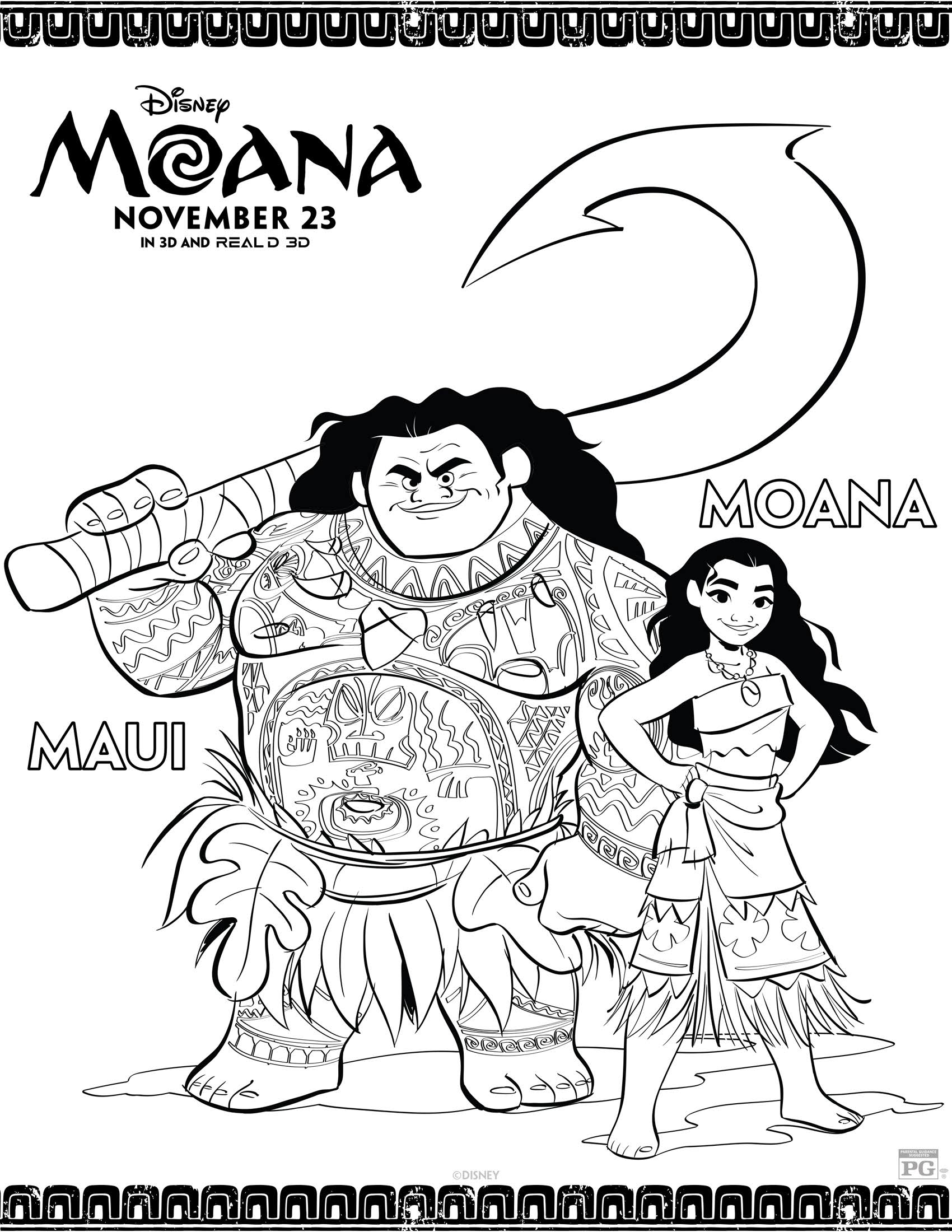 Moana Coloring Sheets From Disney Lupe's Kitchen 1700x2200 Moana Coloring Sheets From Disney Lupe's Kitchen