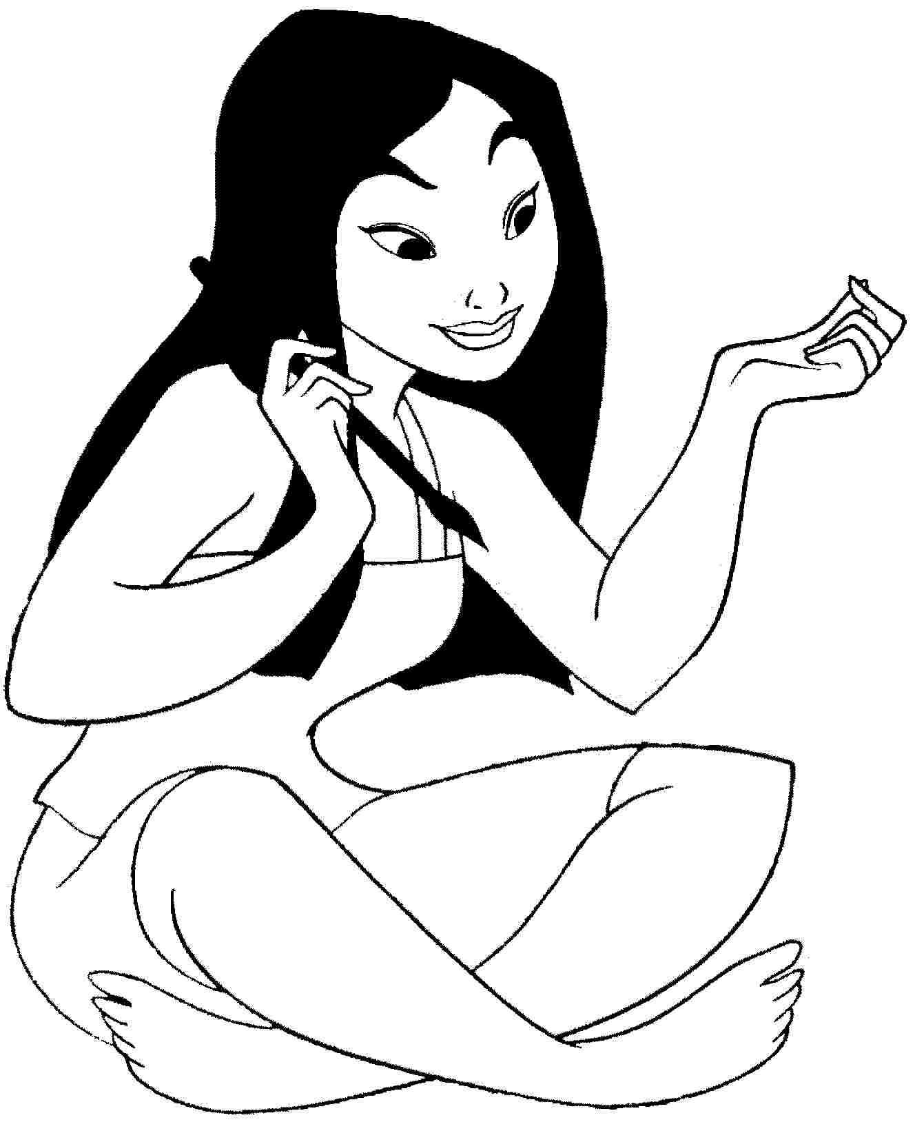 1328x1628 Disney Mulan Coloring Pages