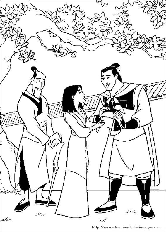 567x794 Mulan Coloring Pages