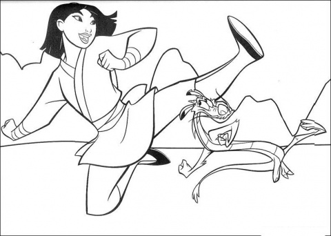 480x342 Mulan Coloring Pages Learn To Coloring
