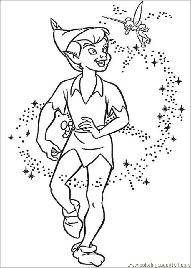 Peter Pan N Coloring Page 649x910 Peter Pan N Coloring Page