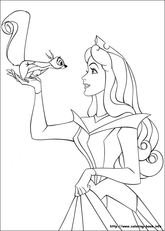 567x794 Sleeping Beauty Coloring Picture