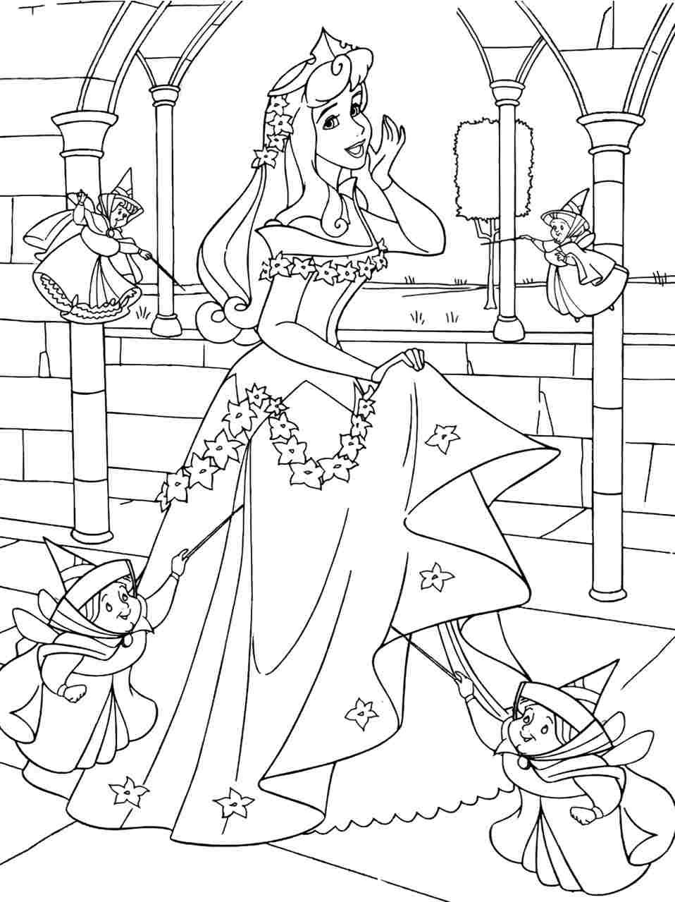 958x1279 Sleeping Beauty Coloring Pages Print Disney Princess Sleeping
