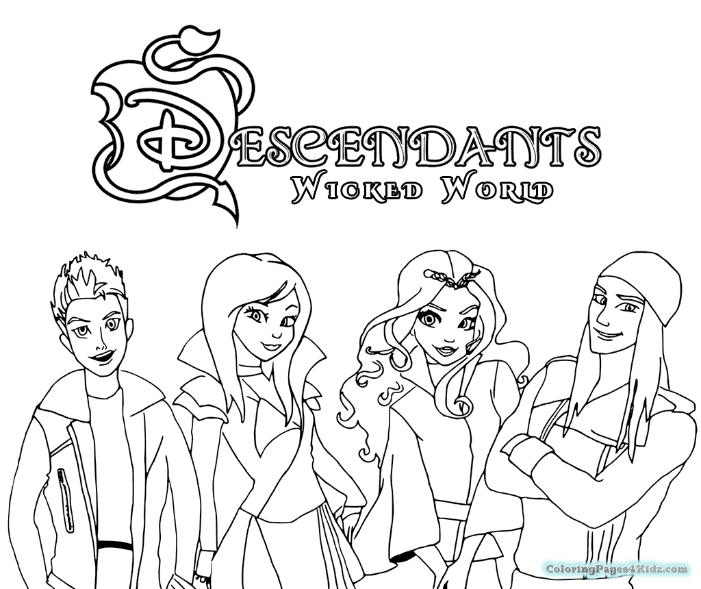1024x860 Descendants Coloring Pages 6 Coloring Pages For Kids