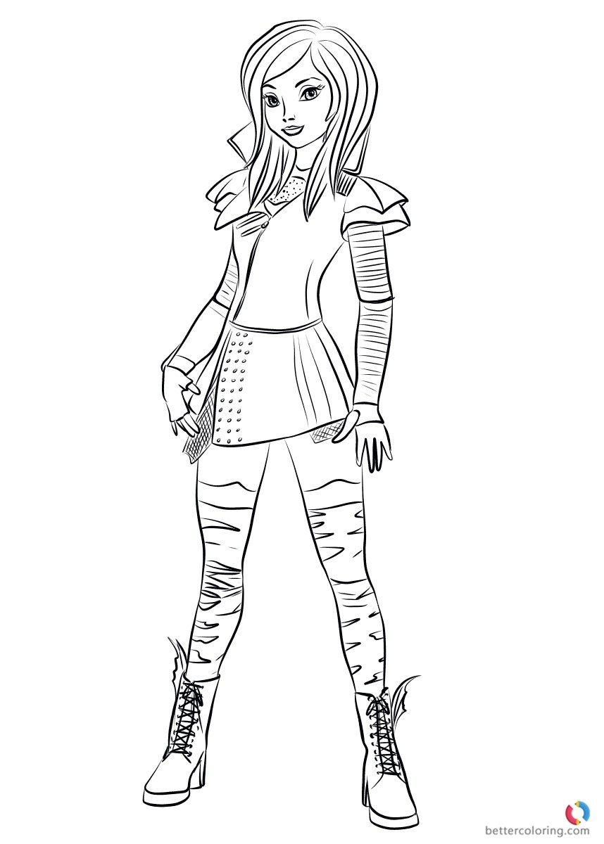Coloring Pages For Descendants Fresh Mal From Descendants 2 858x1200 Coloring Pages For Descendants Fresh Mal From Descendants 2